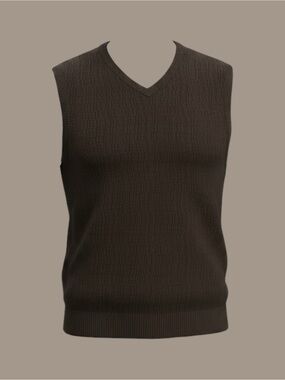 Perry Ellis Men’s Dark Maroon Sweater Vest XXL V-Neck Cotton Blend